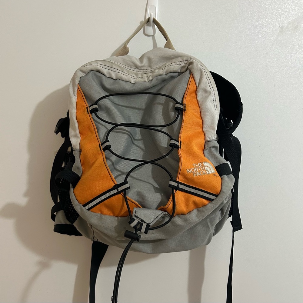 The North Face Black Mt Biker Waist Bag Fanny Pack Padded Back Gray Orange